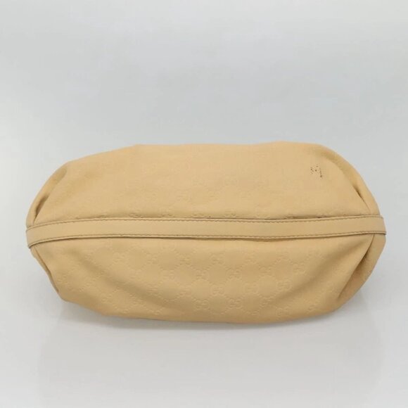 GUCCI GG Canvas Guccissima Tote Bag Leather Beige Gold - Picture 5 of 16